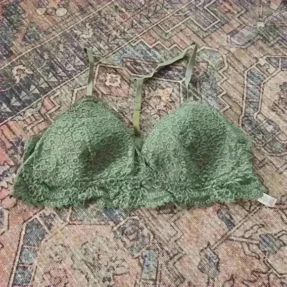 Green Lace Bralette - Picture 1 of 5